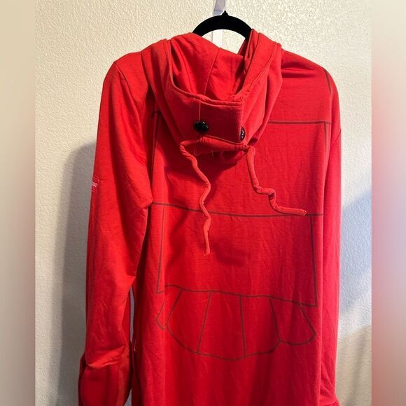 NWT Tipsy Elves Unisex Red Lobster Halloween Costume One Piece Jumpsuit Full Zip - Picture 10 of 11
